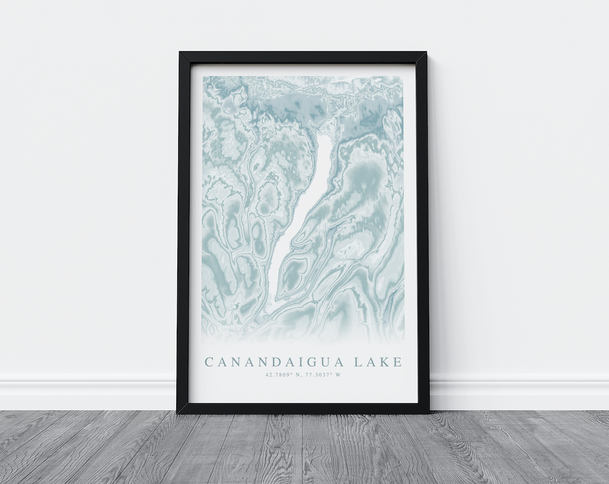 Canandaigua Lake Map Print