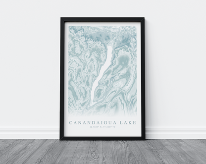 Canandaigua Lake Map Print