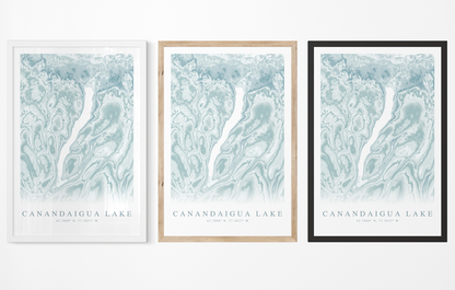 Canandaigua Lake Map Print