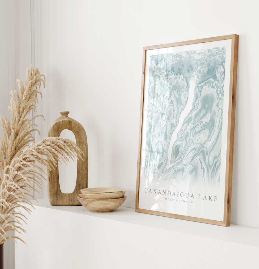 Canandaigua Lake Map Print