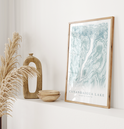 Canandaigua Lake Map Print