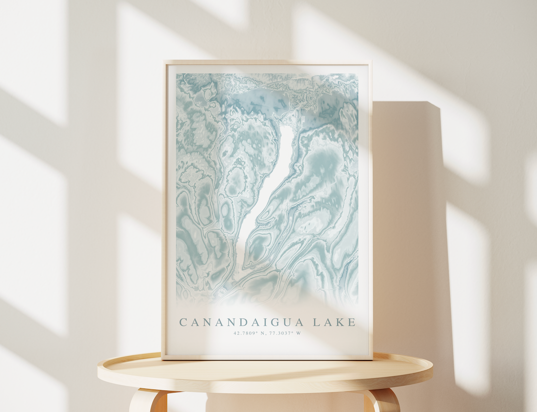 Canandaigua Lake Map Print
