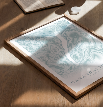 Canandaigua Lake Map Print