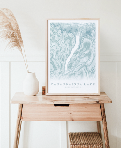 Canandaigua Lake Map Print