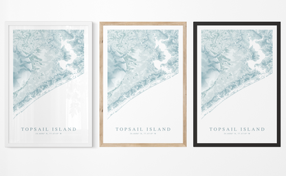 Topsail Island Map Print