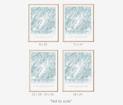 Lake Hopatcong NJ Map Print