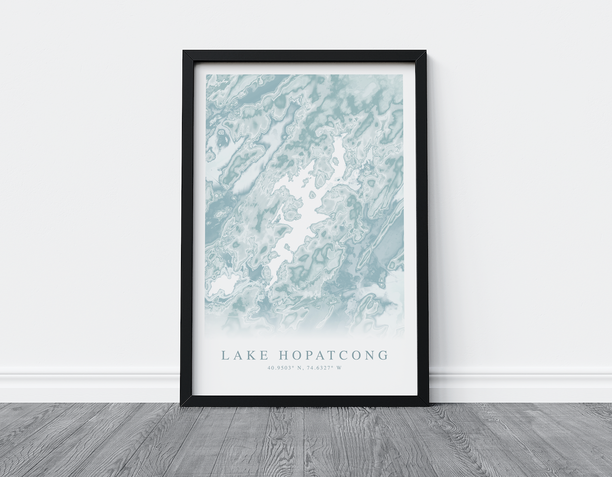 Lake Hopatcong NJ Map Print