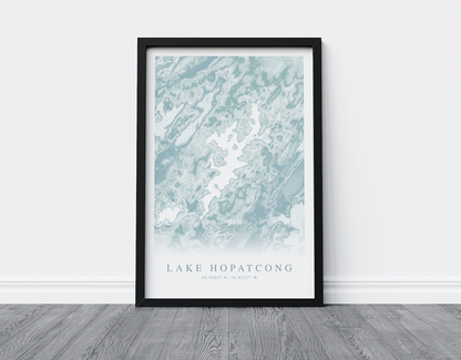 Lake Hopatcong NJ Map Print