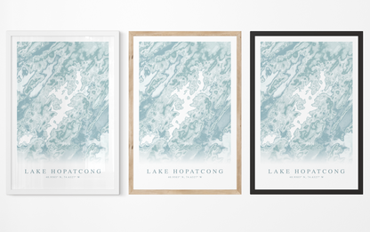 Lake Hopatcong NJ Map Print