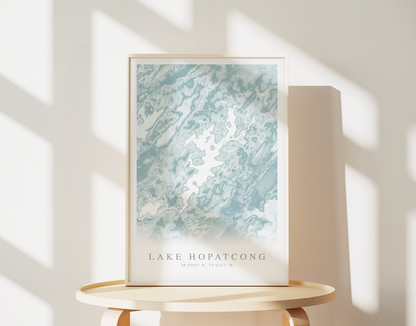 Lake Hopatcong NJ Map Print