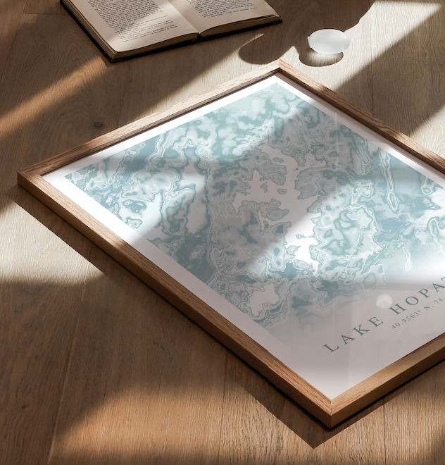 Lake Hopatcong NJ Map Print