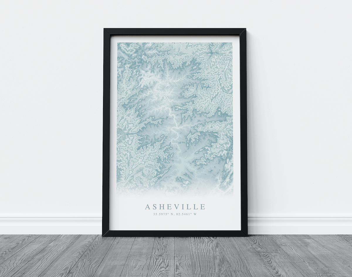 Asheville Map Print