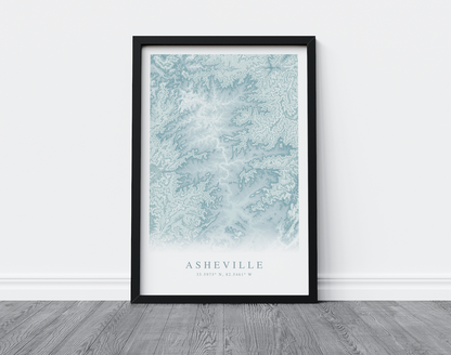 Asheville Map Print