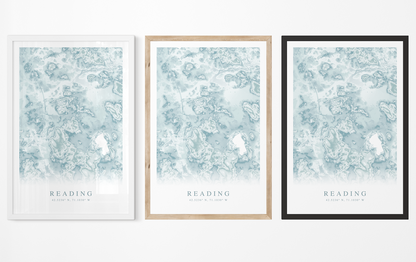 Reading MA Map Print
