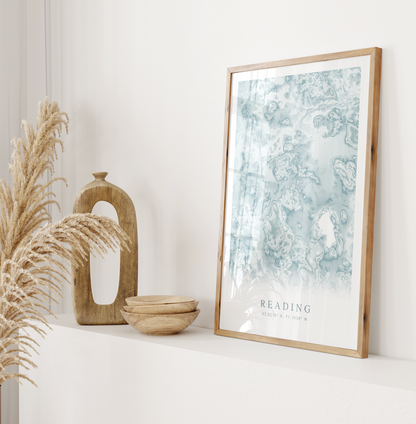 Reading MA Map Print