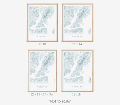 Bayonne Map Print