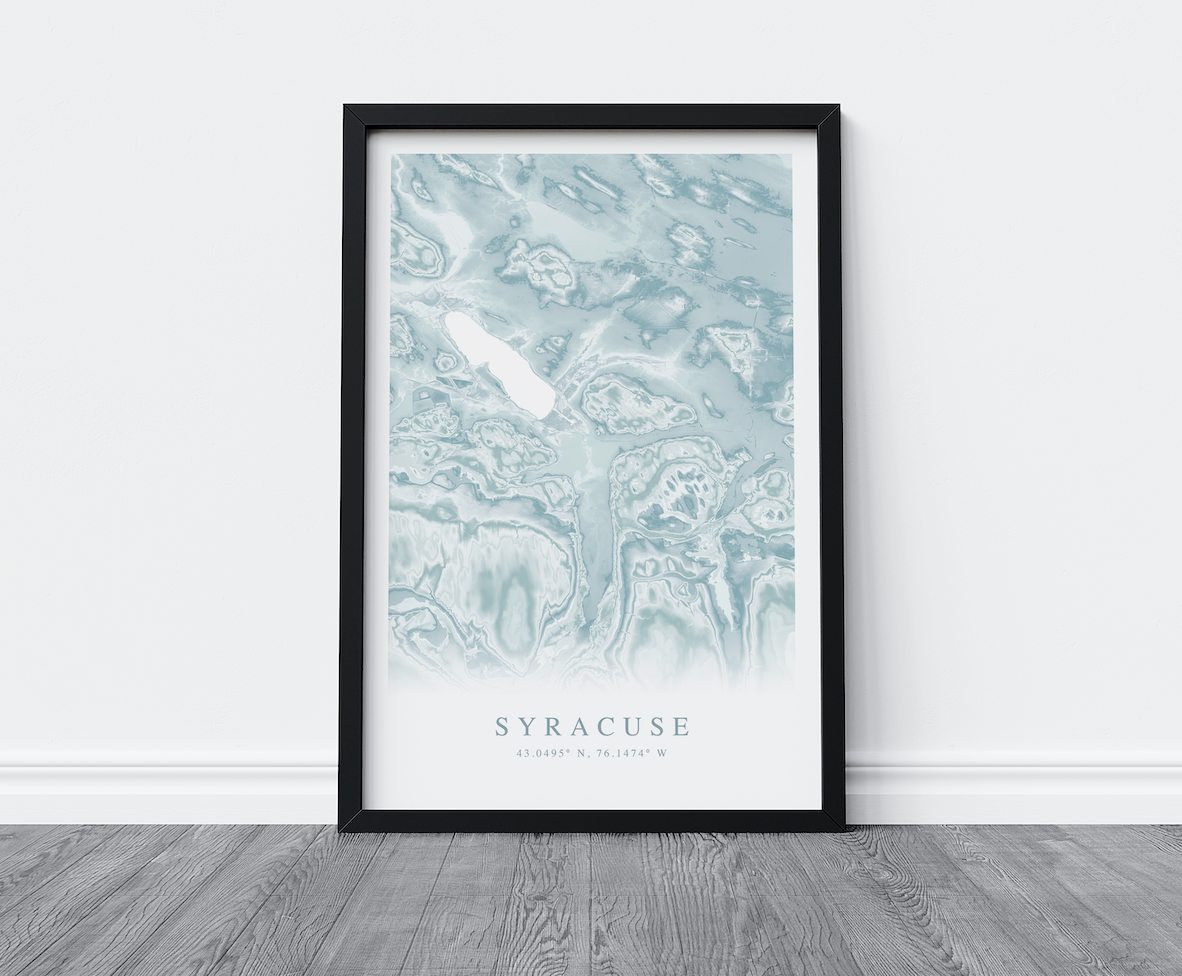 Syracuse Map Print