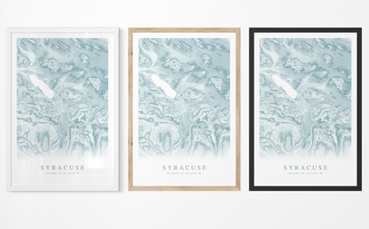 Syracuse Map Print