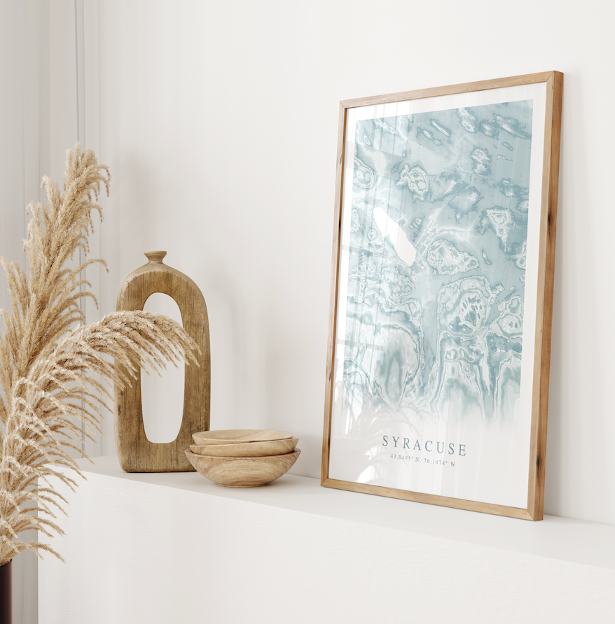 Syracuse Map Print