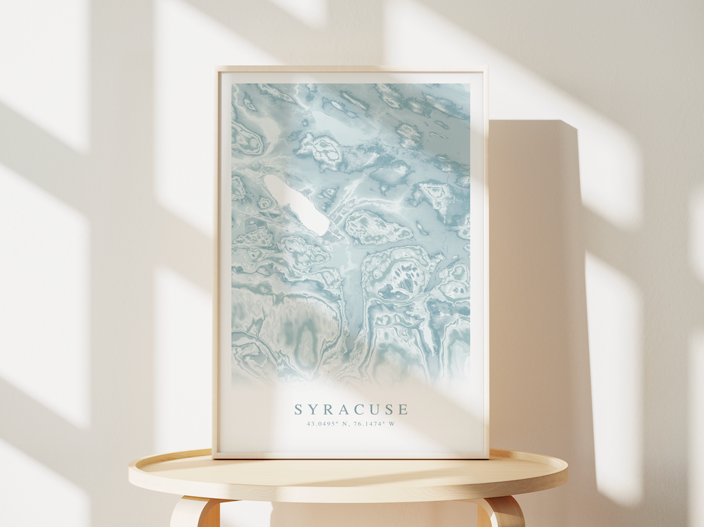 Syracuse Map Print