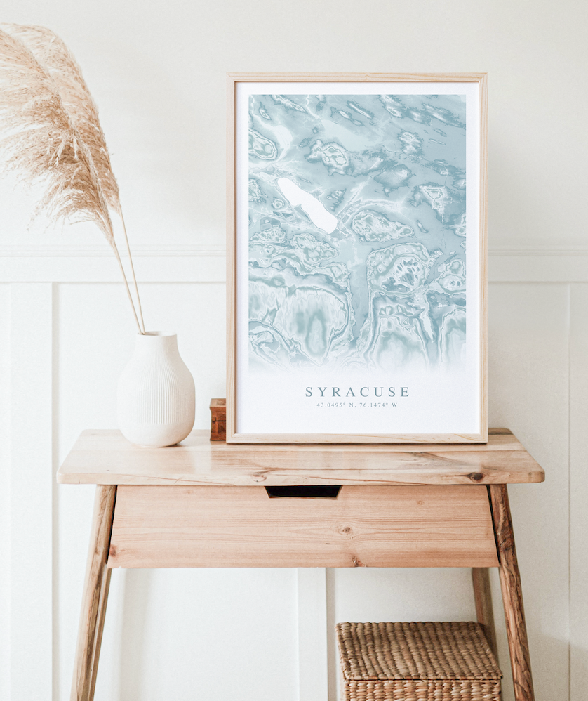 Syracuse Map Print