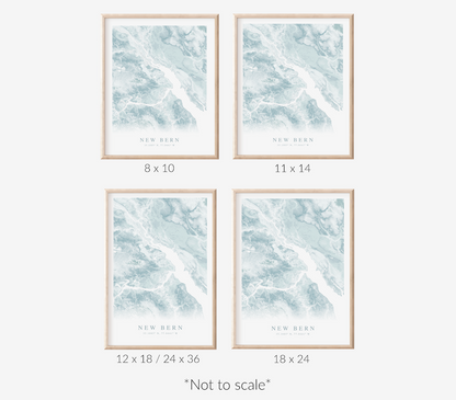 New Bern Map Print