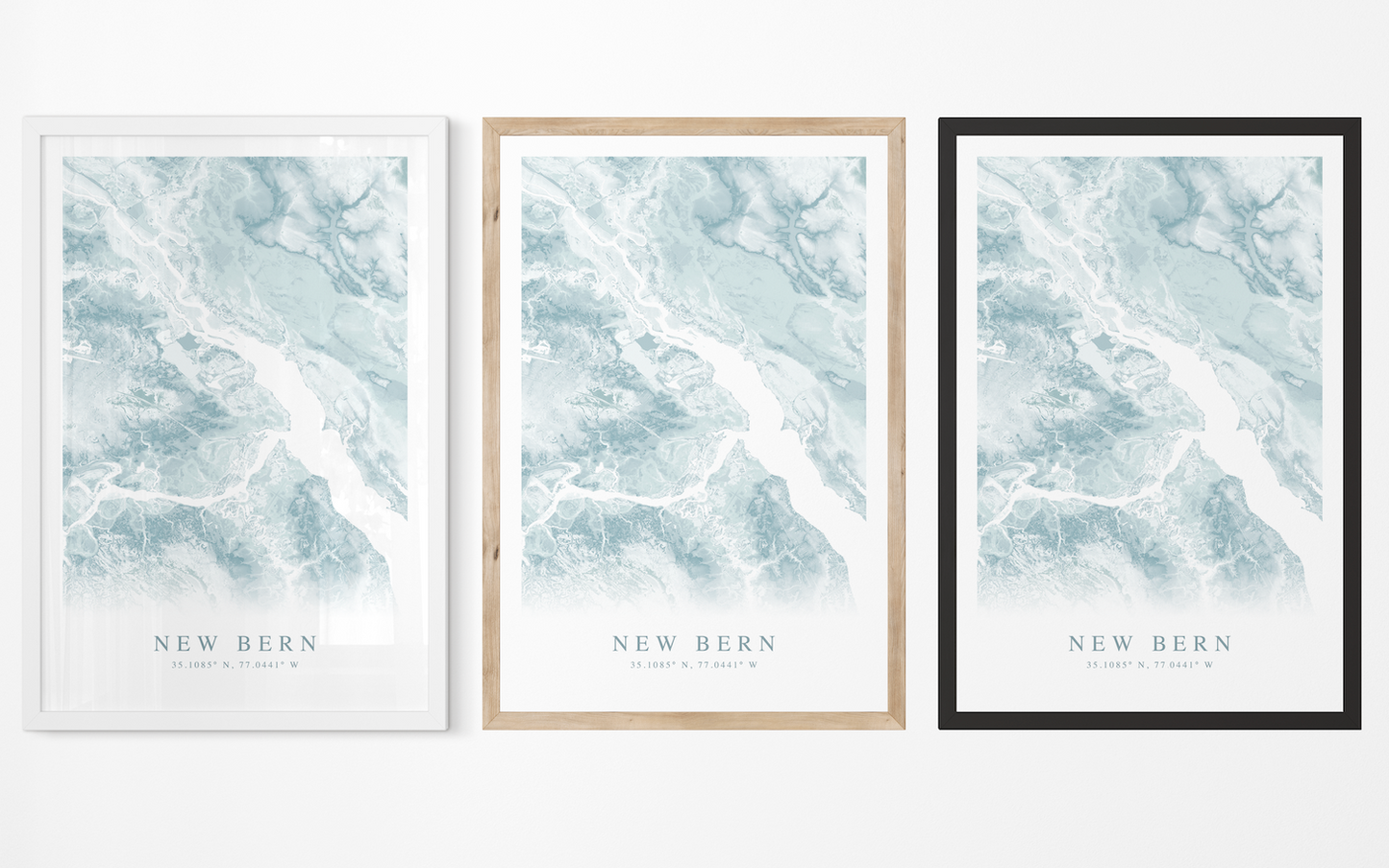 New Bern Map Print