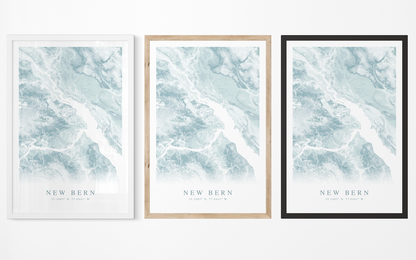 New Bern Map Print