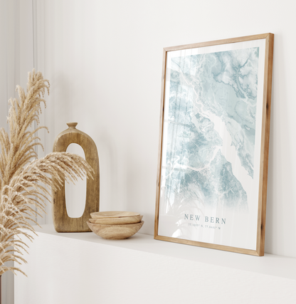 New Bern Map Print