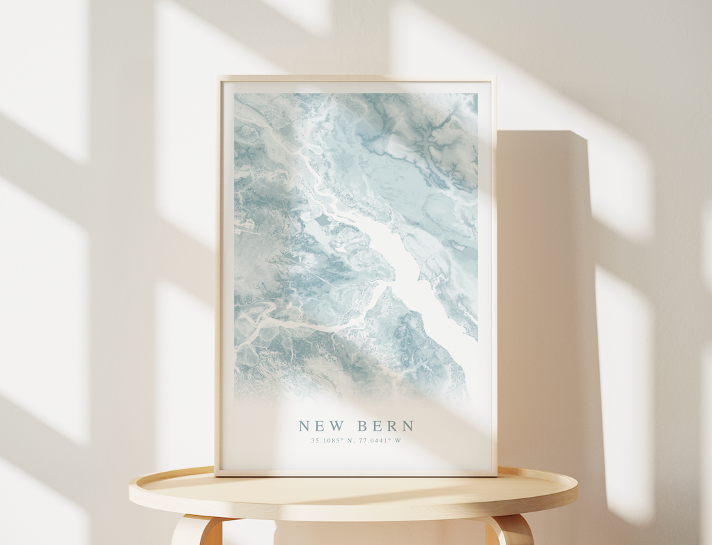 New Bern Map Print