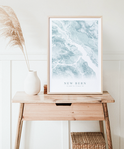 New Bern Map Print