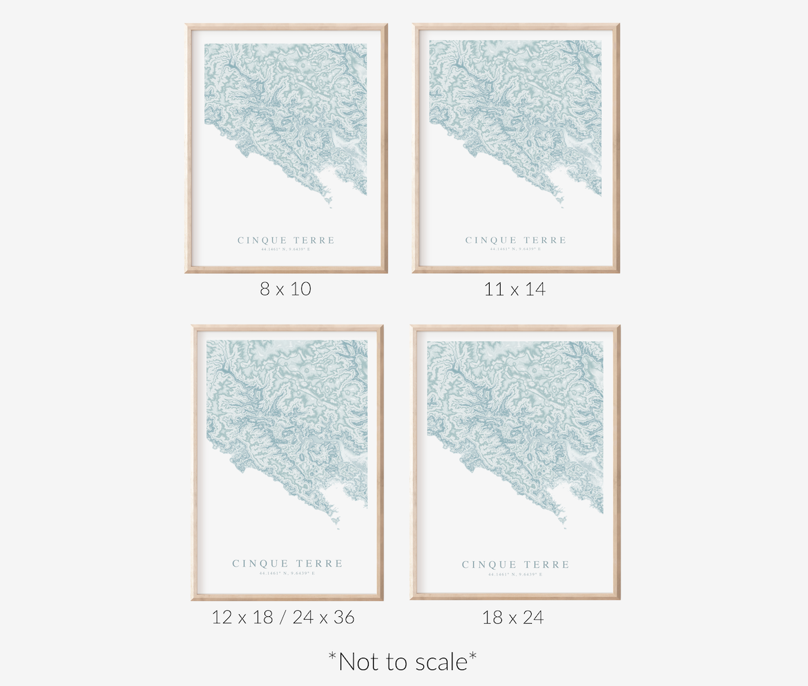 Cinque Terre Map Print