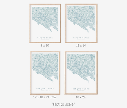 Cinque Terre Map Print