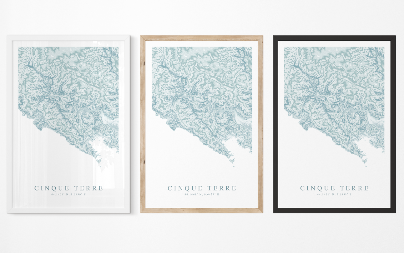 Cinque Terre Map Print