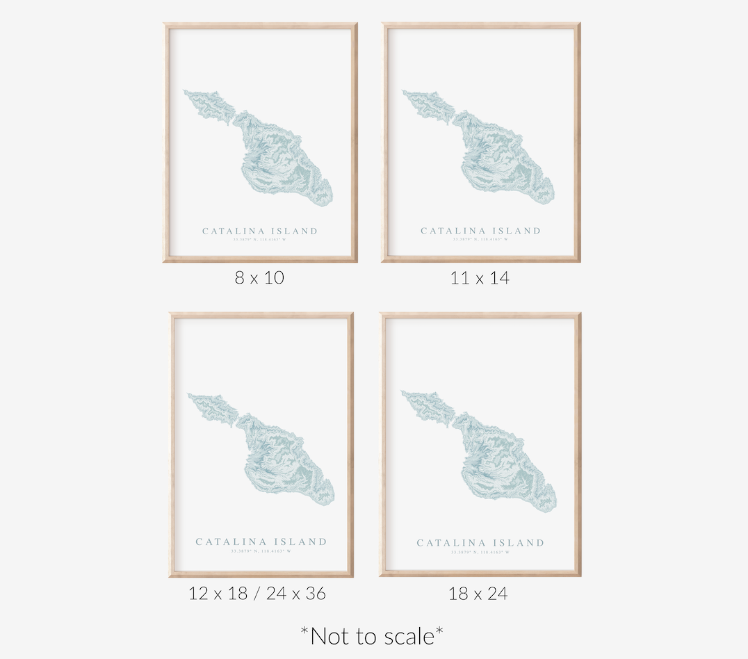 Catalina Island Map Print