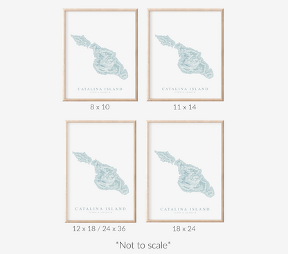 Catalina Island Map Print