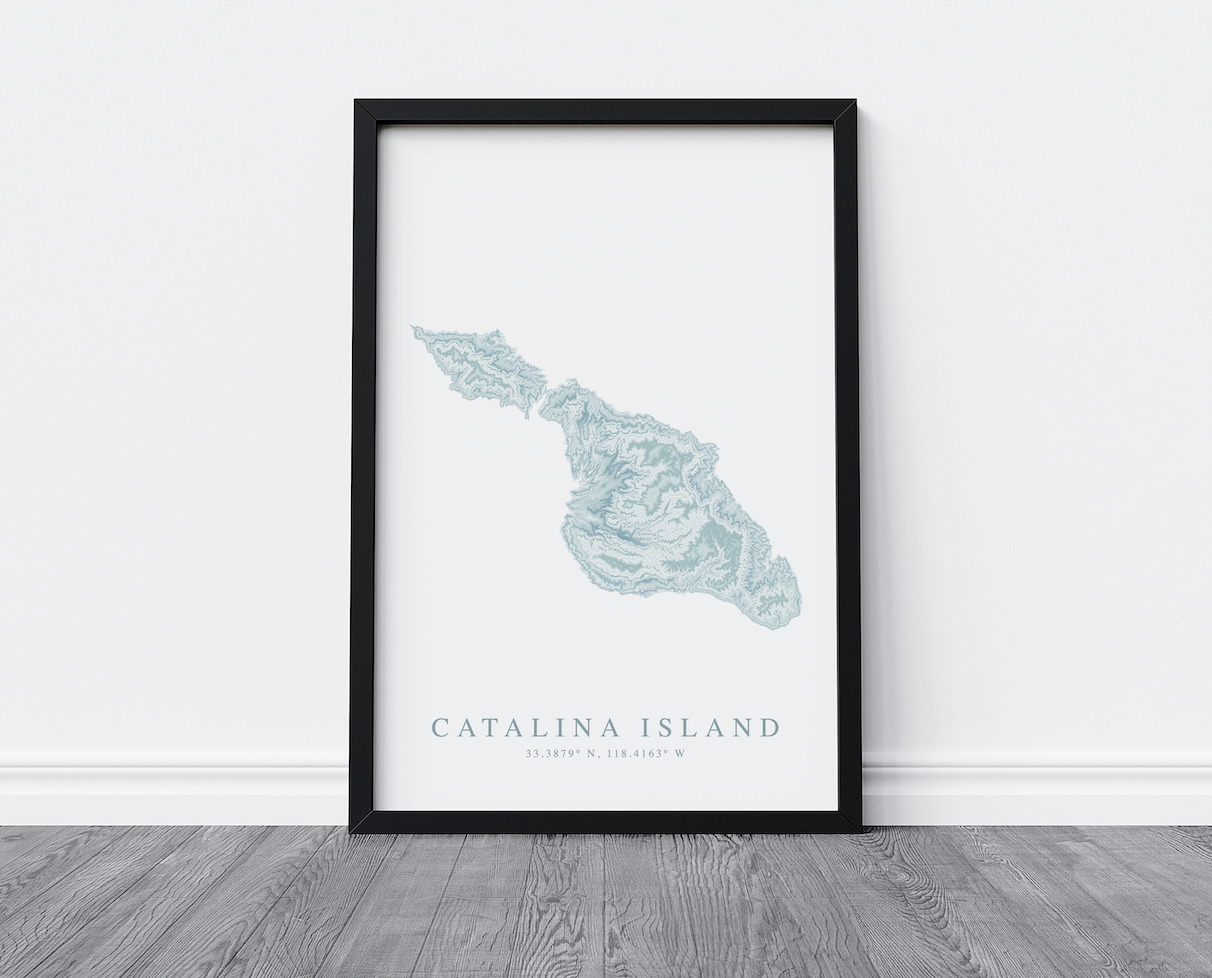 Catalina Island Map Print