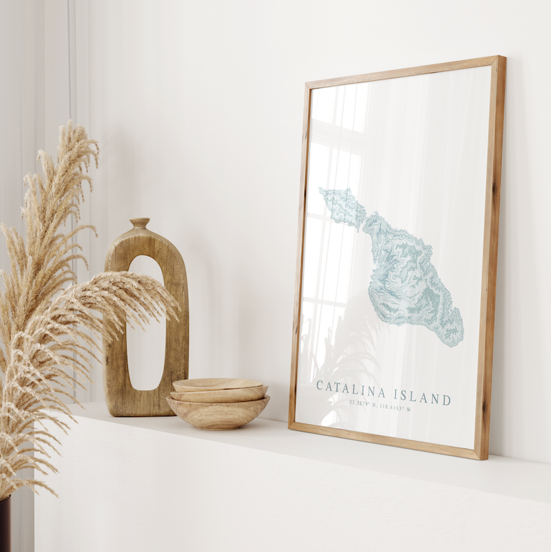 Catalina Island Map Print