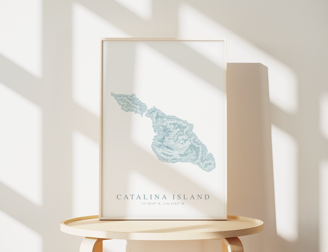 Catalina Island Map Print