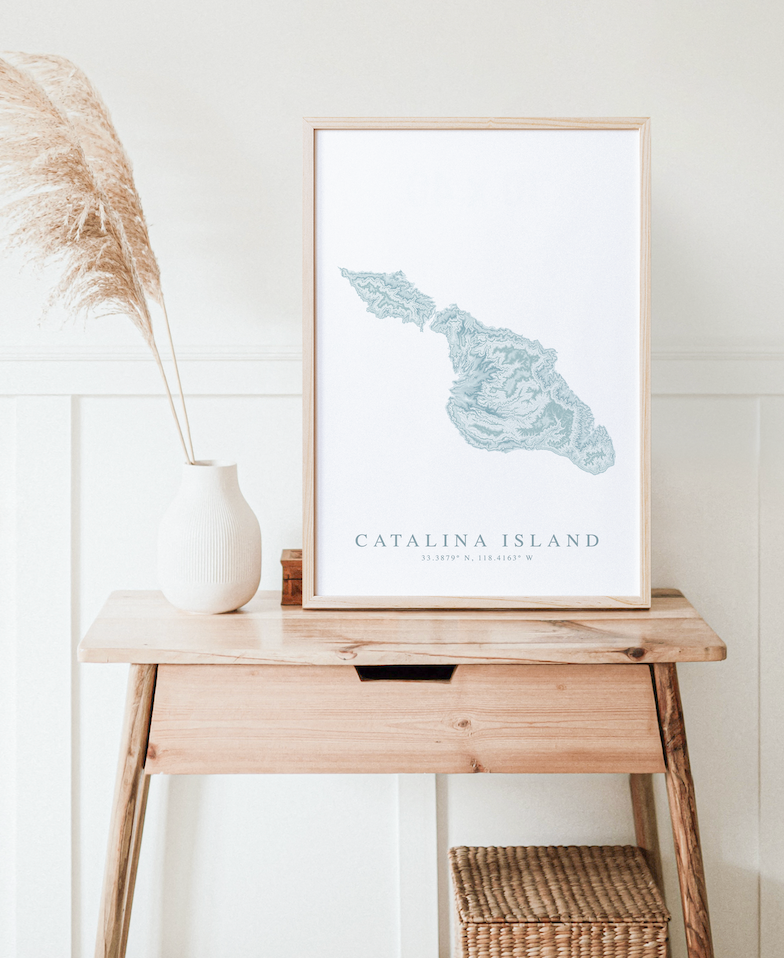 Catalina Island Map Print