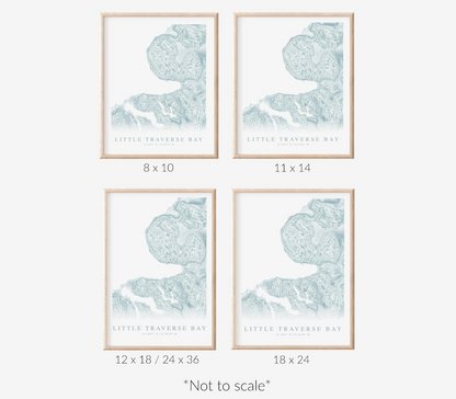 Little Traverse Bay Map Print