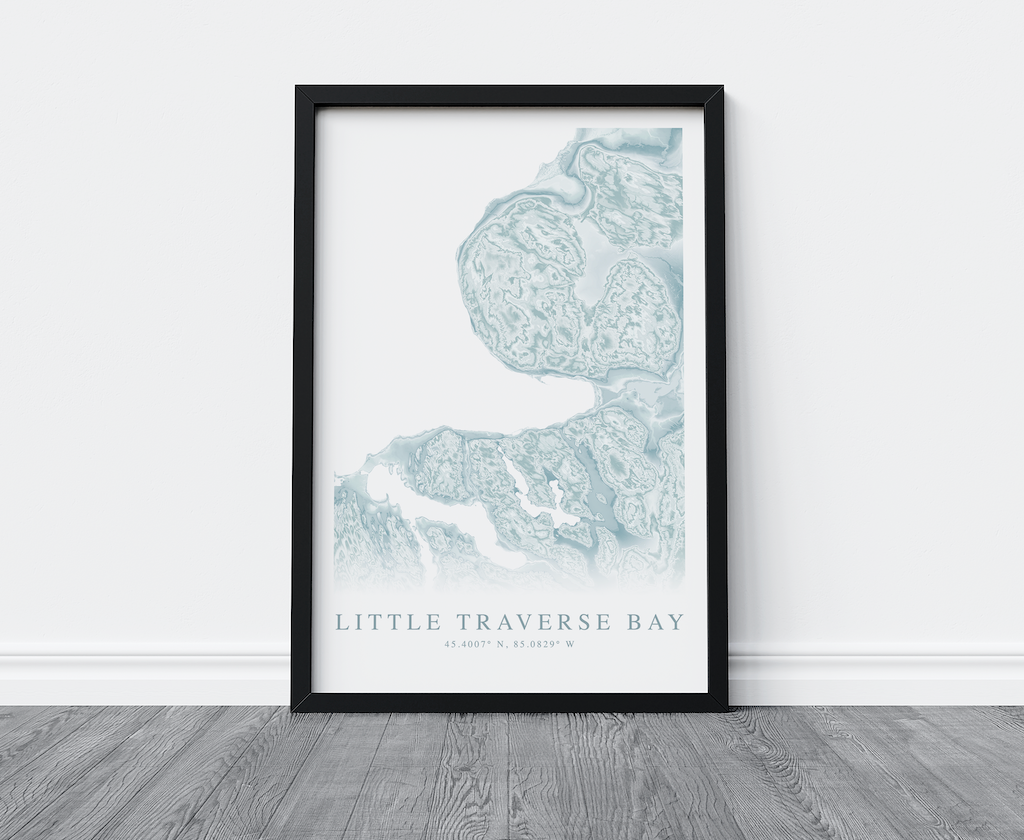 Little Traverse Bay Map Print