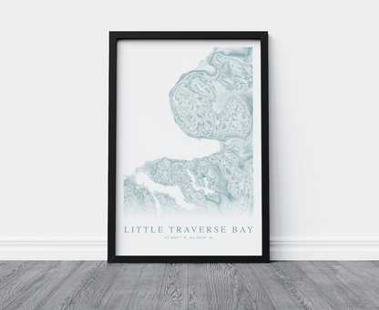 Little Traverse Bay Map Print