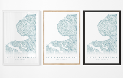 Little Traverse Bay Map Print