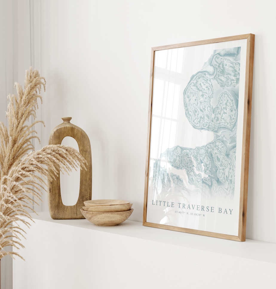 Little Traverse Bay Map Print