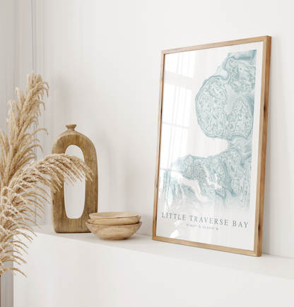 Little Traverse Bay Map Print