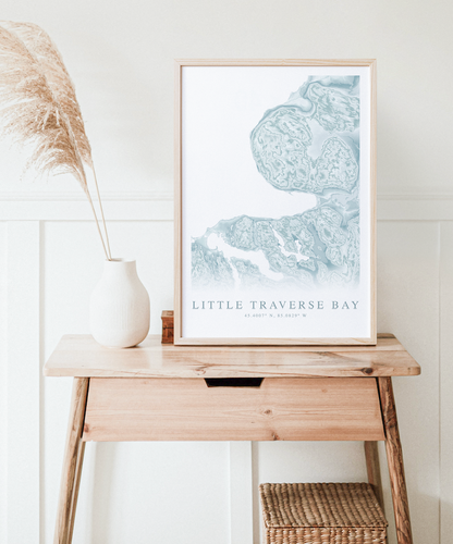 Little Traverse Bay Map Print