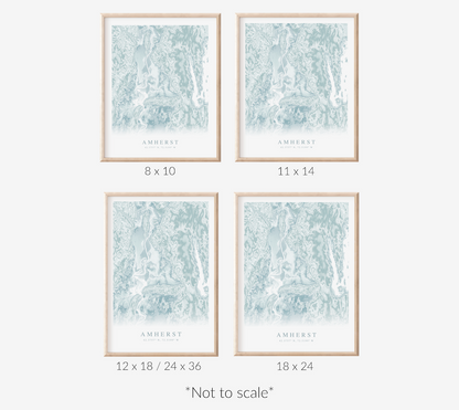 Amherst MA Map Print