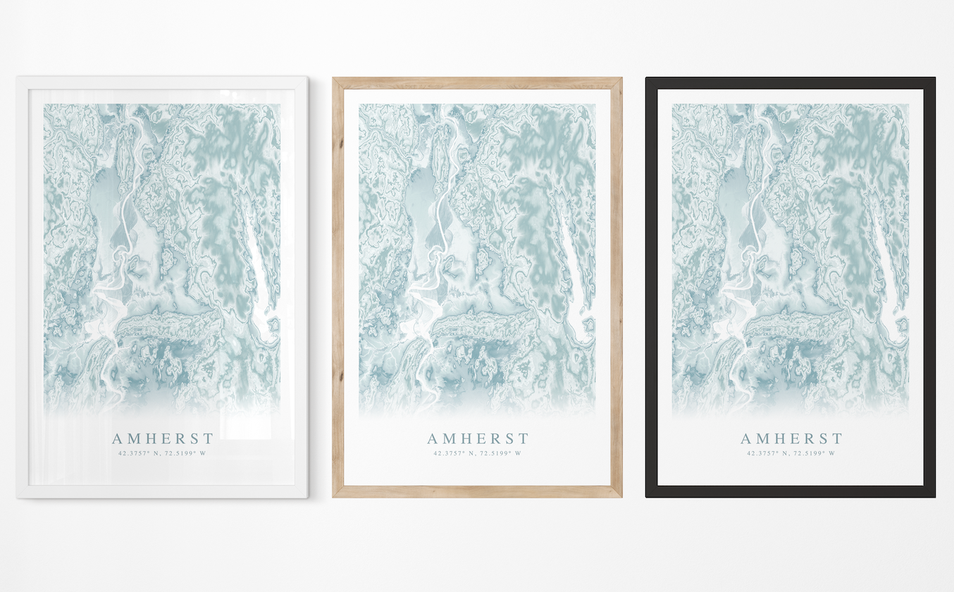 Amherst MA Map Print