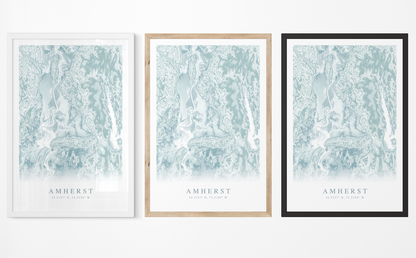 Amherst MA Map Print